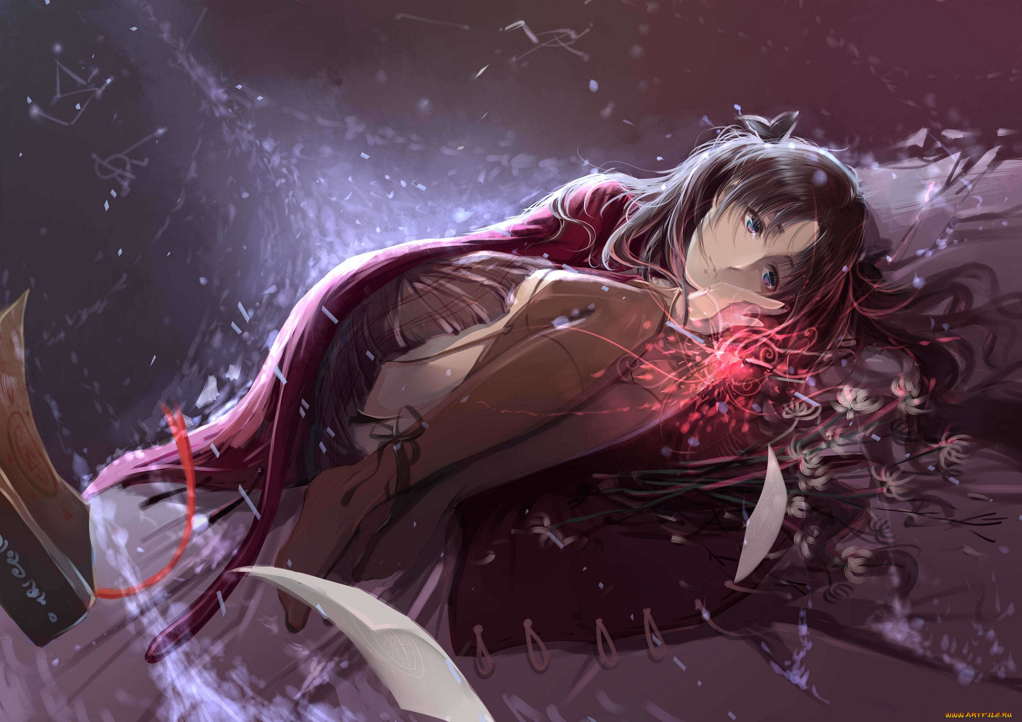 , fate, stay night, , , toosaka, rin, stay, night, cr, 